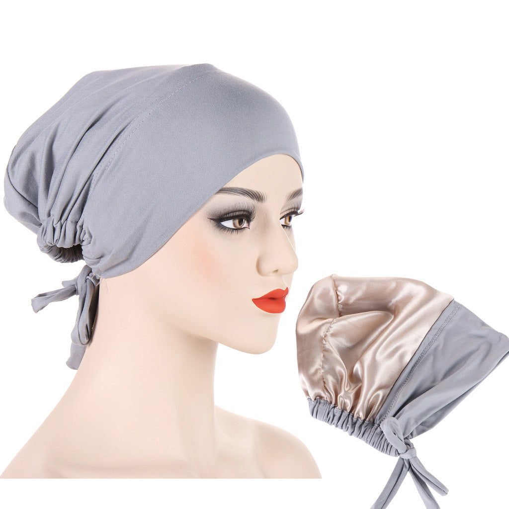 Satin hijab cap