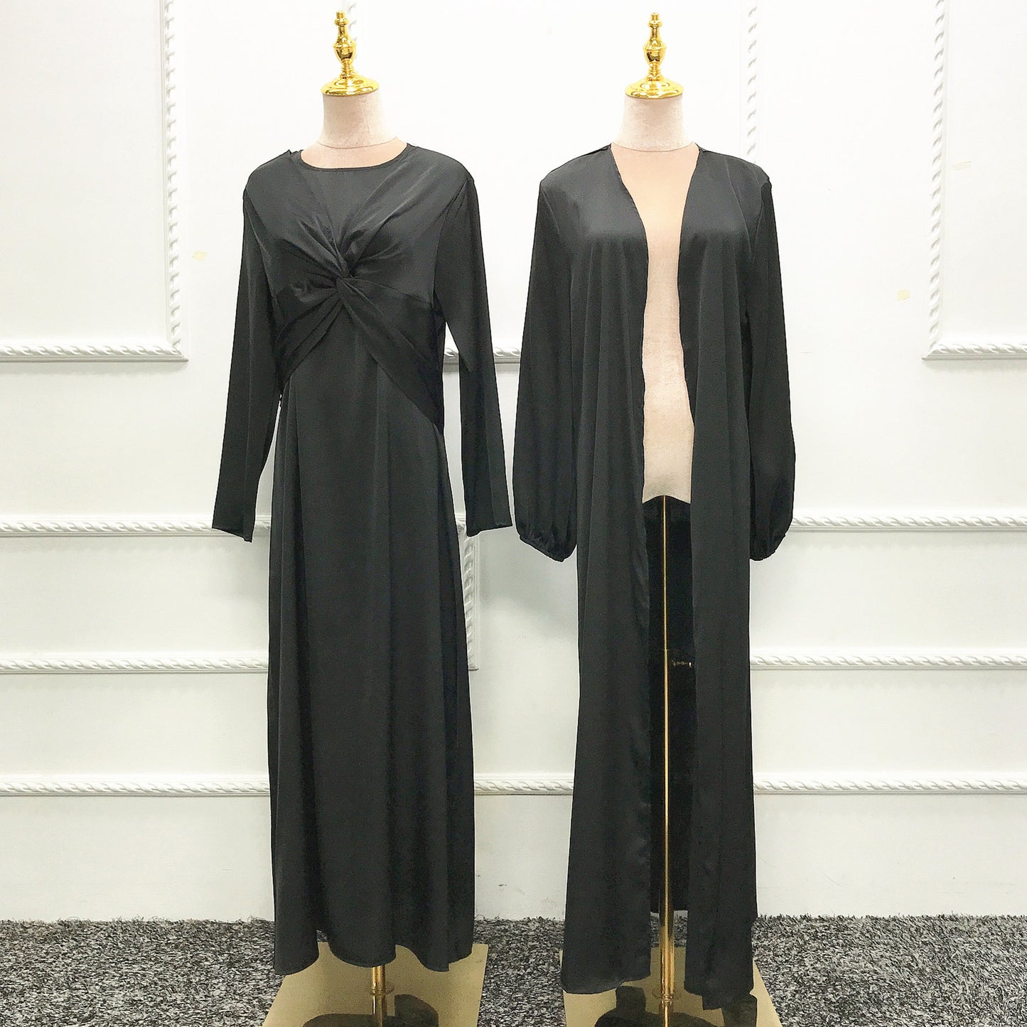 Two-piece abaya & cardigan