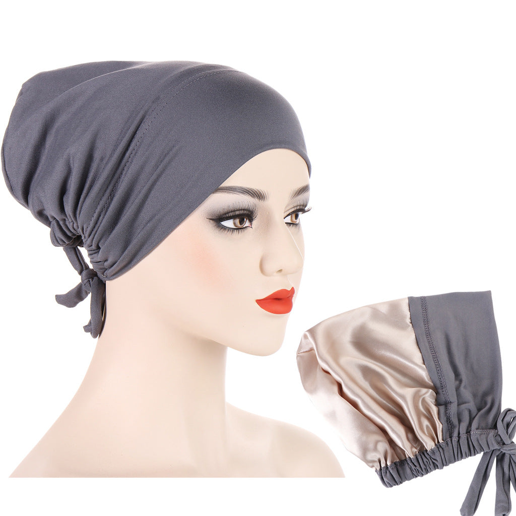 Satin hijab cap