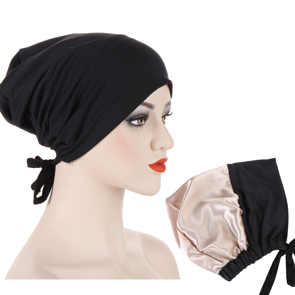Satin hijab cap