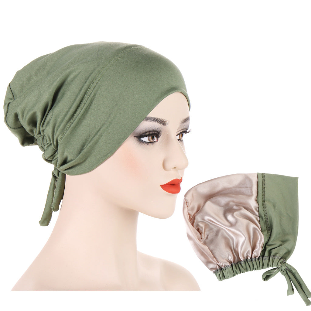 Satin hijab cap