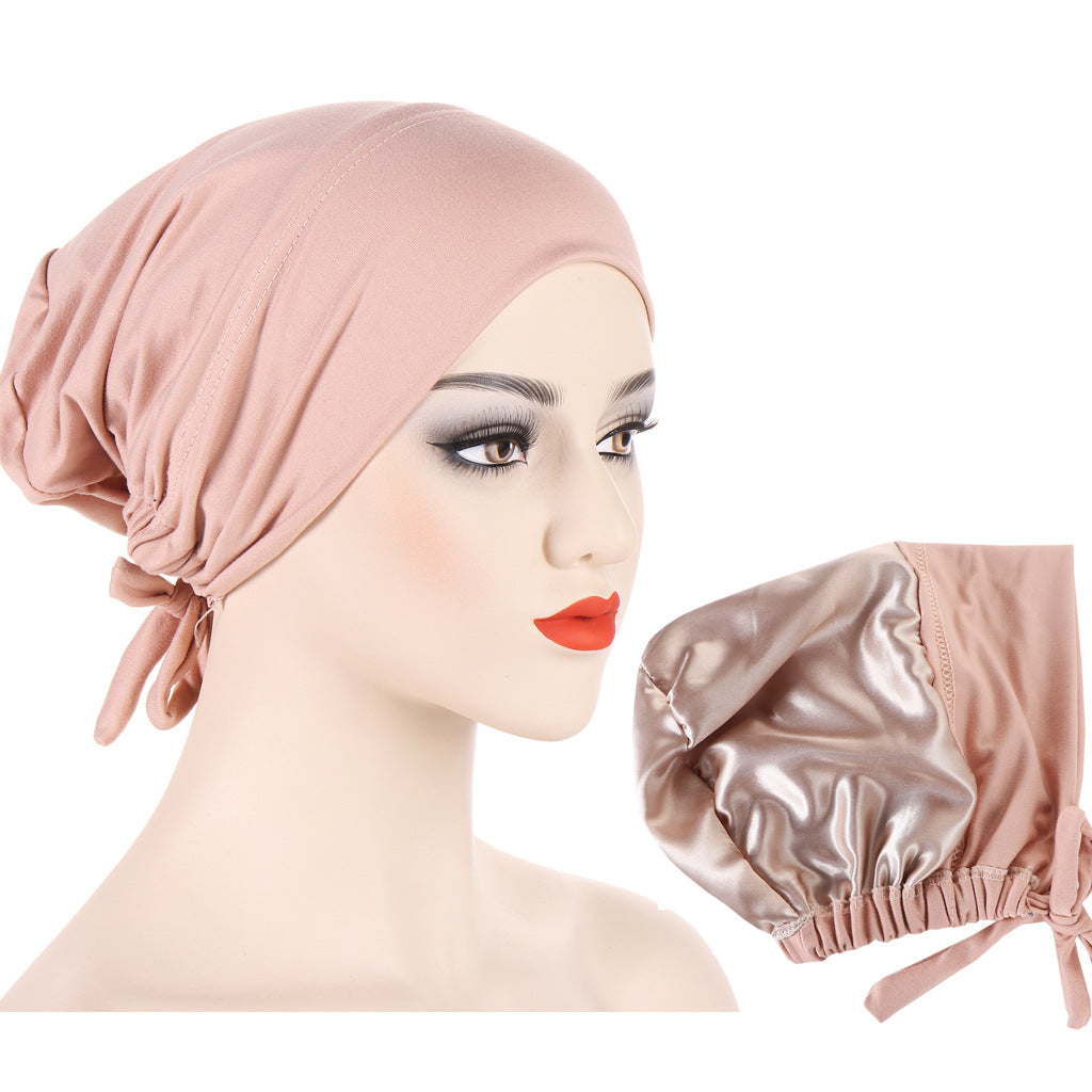 Satin hijab cap