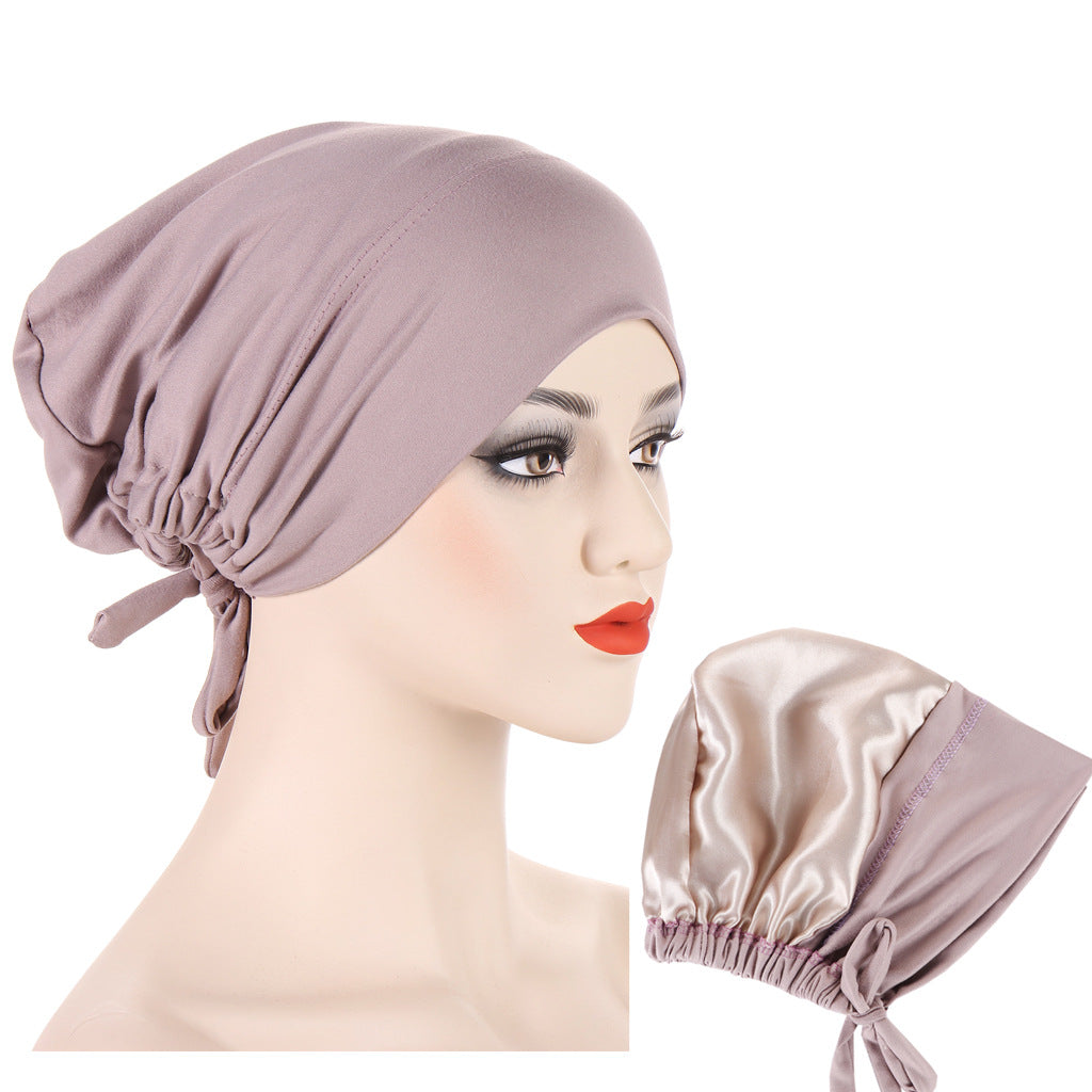 Satin hijab cap